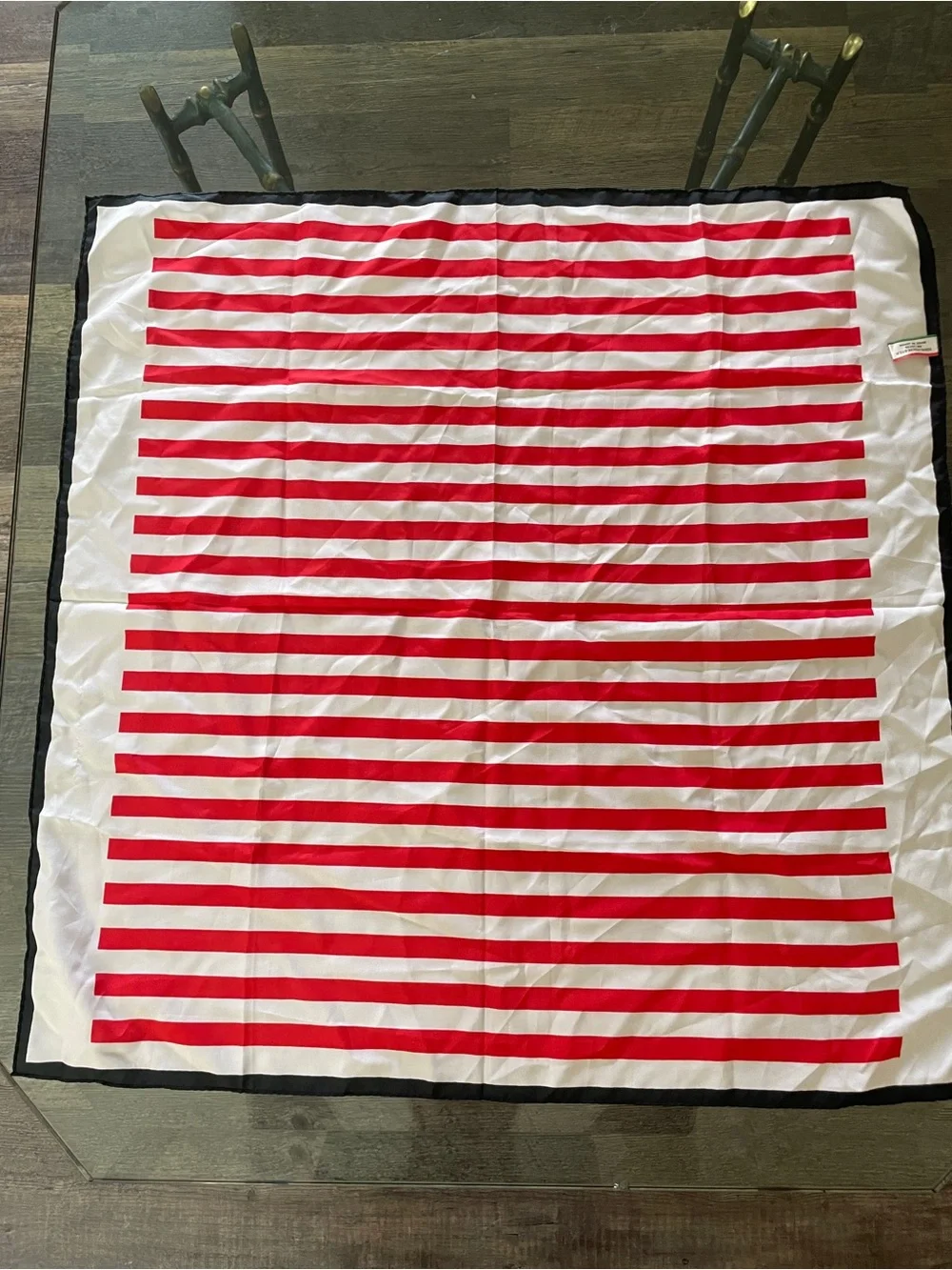 Red/white stripped vintage scarf